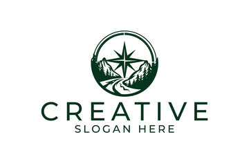 outdoor mountain adventure logo