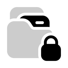 locked business data icon with bulk style, perfect for user interface projects