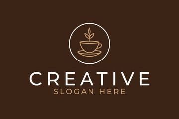 Coffee tea cafe logo