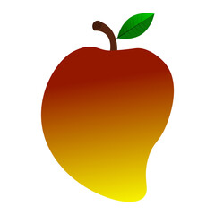 Isolated Illustration Fresh Mango With White Background