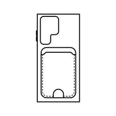 Outline Phone Case with Card Holder