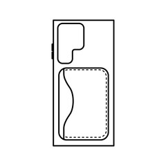 Outline Phone Case with Card Holder