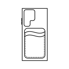 Outline Phone Case with Card Holder