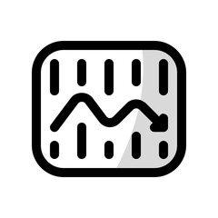 business drop icon with shady style, perfect for user interface projects