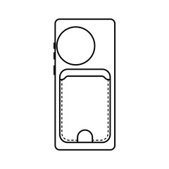 Outline Phone Case with Card Holder