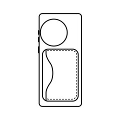 Outline Phone Case with Card Holder