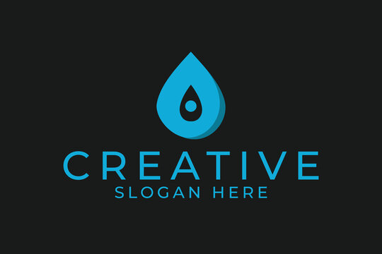 blue drop creative logo