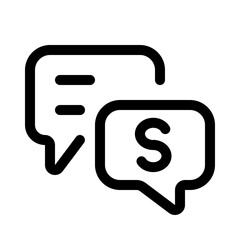 financial discourse icon with line style, perfect for user interface projects