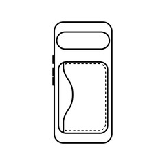 Outline Phone Case with Card Holder