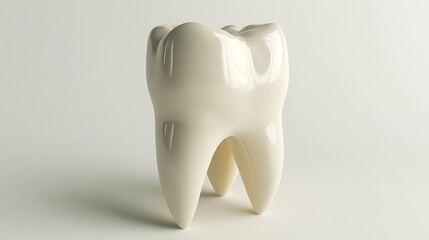  white tooth in three-dimensional  
