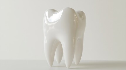  white tooth in three-dimensional  