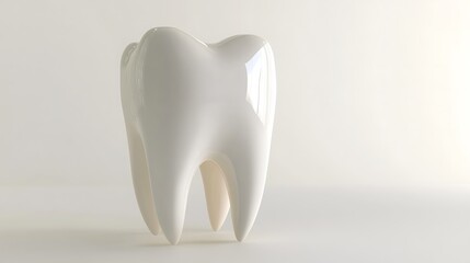  white tooth in three-dimensional  