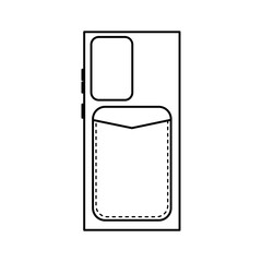 Outline Phone Case with Card Holder