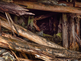 Southern Urals, Bashkir State Nature Reserve: abandoned mines for the extraction of chromite ore near Mount Bashart.