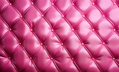 Obraz premium 革張りのピンク色のキルティング