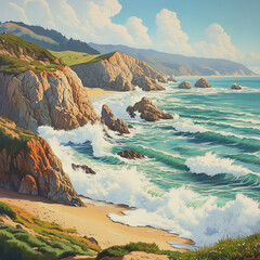 view of the coast of the island of island