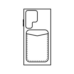 Outline Phone Case with Card Holder