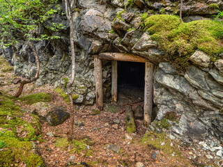 Southern Urals, Bashkir State Nature Reserve: abandoned mines for the extraction of chromite ore near Mount Bashart.