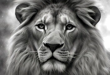 wild africa print jungle ai grunge portrait face strength design ink olated fierce profile render luxury paint spray angry splatter male crown cat lion graphic pattern drawing abstract outline draw