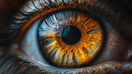 a pair of eyes gazing deeply into the vortex of time, symbolizing the connection between past actions and the present