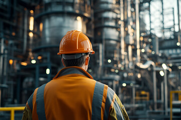 Chief engineer conducts thorough inspection of industrial facility's current state for safety and efficiency