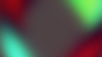 Retro glowing color flow grainy backdrop design. Abstract blue red green color noisy gradient, wave shaped colors, bright, shine, noise texture effect, vanner or poster.