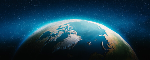 Planet Earth Arctic map