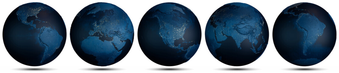 Earth planet globe set