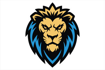 Obraz premium Fierce lion sports mascot logo dynamic vector design