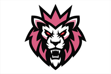 Obraz premium Fierce lion sports mascot logo dynamic vector design