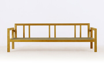 Modern wooden chairs made from teak wood with natural paint colors

