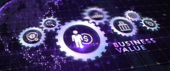 Business growth concept. Business, technology concept. 3d illustration