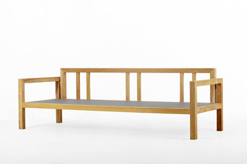 Modern wooden chairs made from teak wood with natural paint colors

