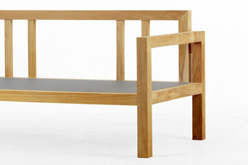 Modern wooden chairs made from teak wood with natural paint colors

