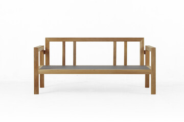 Modern wooden chairs made from teak wood with natural paint colors

