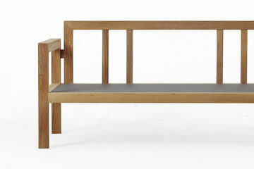 Modern wooden chairs made from teak wood with natural paint colors

