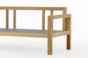 Modern wooden chair frame with natural colors