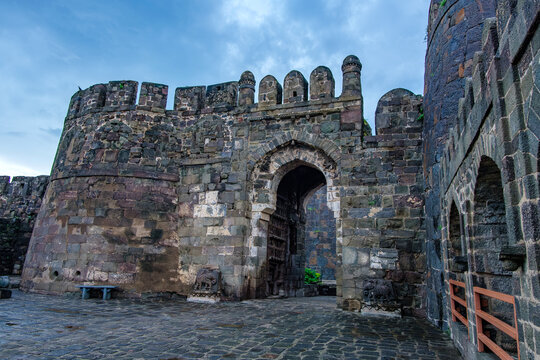 The Daulatabad Fort near Aurangabad India. Also called Deogiri fort, it's a historic fortified citadel located in Daulatabad village near Aurangabad.