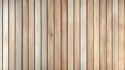 Fototapeta premium Wooden wall background with vertical slats, texture of natural wood paneling for interior design or backdrop. Wooden paneling wall. 