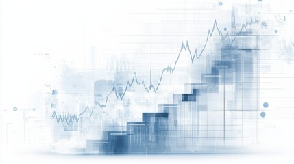 Abstract blue white business background, modern futuristic design template for corporate presentations, websites, and marketing materials