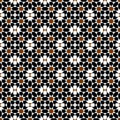 Seamless arabic ornament based on traditional arabic art. Geometric mosaic.	

