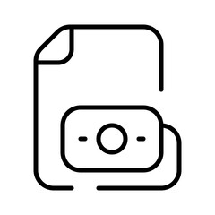 financial files icon with thin style, perfect for user interface projects