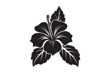 Hibiscus silhouette vector illustration Hibiscus silhouette Hibiscus Flower silhouette © Madhusudan