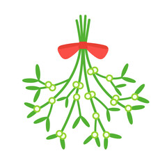 クリスマスのヤドリギのイラスト