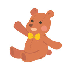 テディベアのイラスト　クマのぬいぐるみ