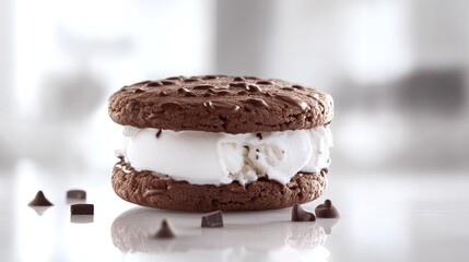 Chocolate Chip Cookie Ice Cream Sandwich