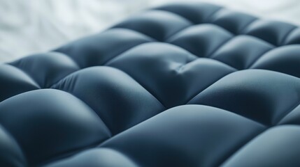 Obraz premium Close-up of a Blue Quilted Surface