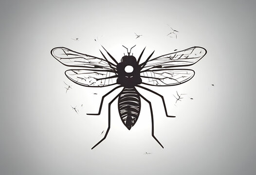 parasite dengue png fever black mix etymology biology larvae simple malaria sting vector background epidemic template olated white combination modern color symbol sanitation concept design media fly