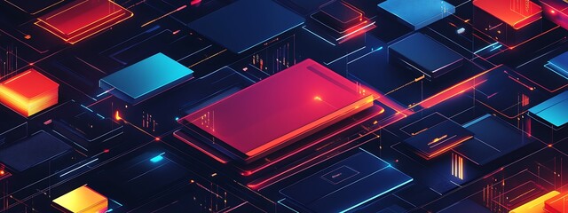  Abstract network grid with files and folders, futuristic software interface, digital document management system, store, search and organize documents, corporate business, paperless office 