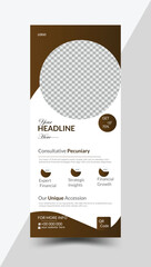 Corporate Rollup banner design template 